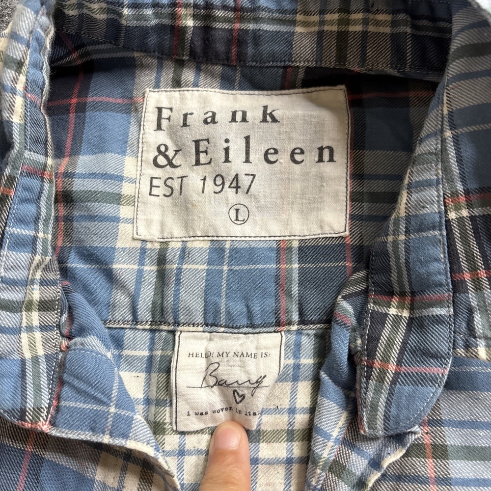 Frank & Eileen Barry Plaid Flannel Shirt Women's Large Cotton Button Long Sleeve - Picture 2 of 15